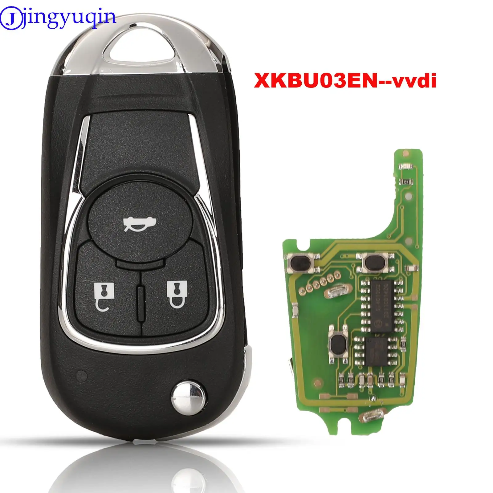 

Xhorse jingyuqin VVDI2 XKBU03EN Wired Universal Remote Key Flip 3 Buttons For Buick Style For VVDI VVDI2 Key Tool Full Key