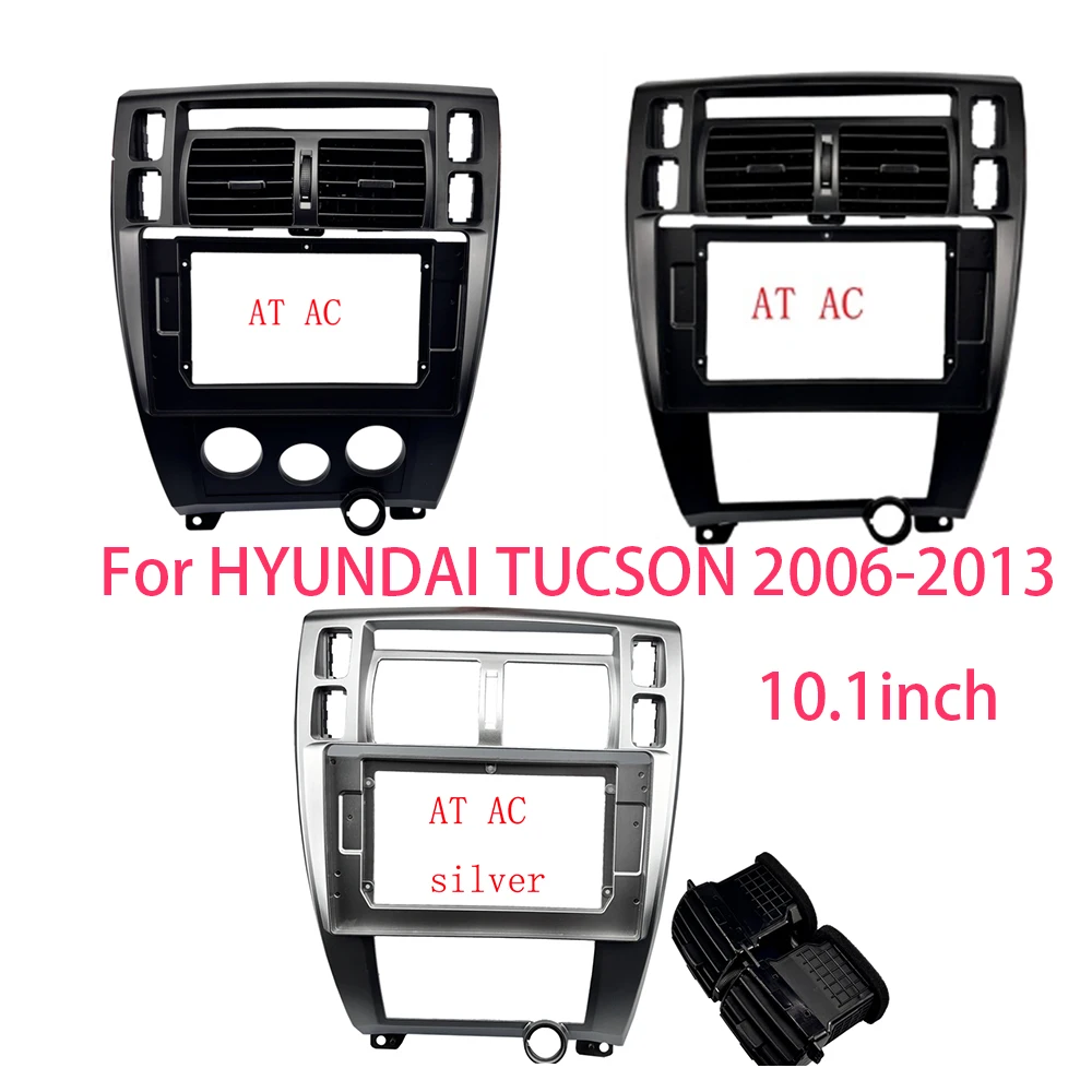 

10.1"Car Fascia Radio Panel DVD Panel Dash Kit Install Adapter Console Frame Bezel trimFor HYUNDAI TUCSON 2006-2013 Radio Player