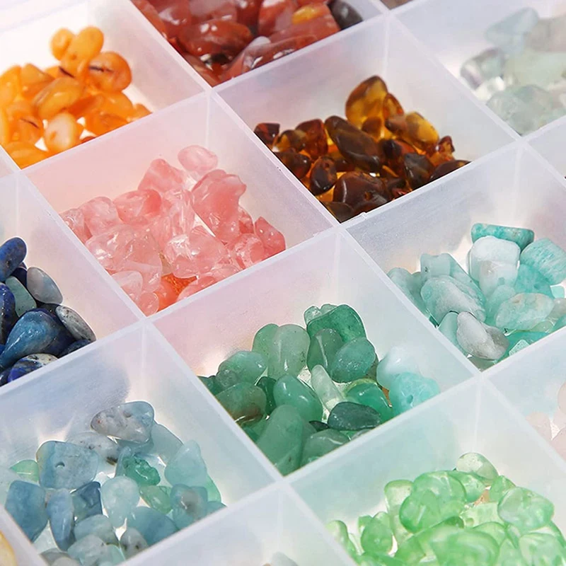 2X Stone Beads Natural Gemstone Beads Irregular Chips Stones Crushed Chunked Crystal Pieces Loose Beads