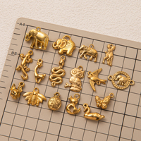 DIY fashion charm animal series pendant in stock, freely matched with stainless steel furnace vacuum plated 18K gold