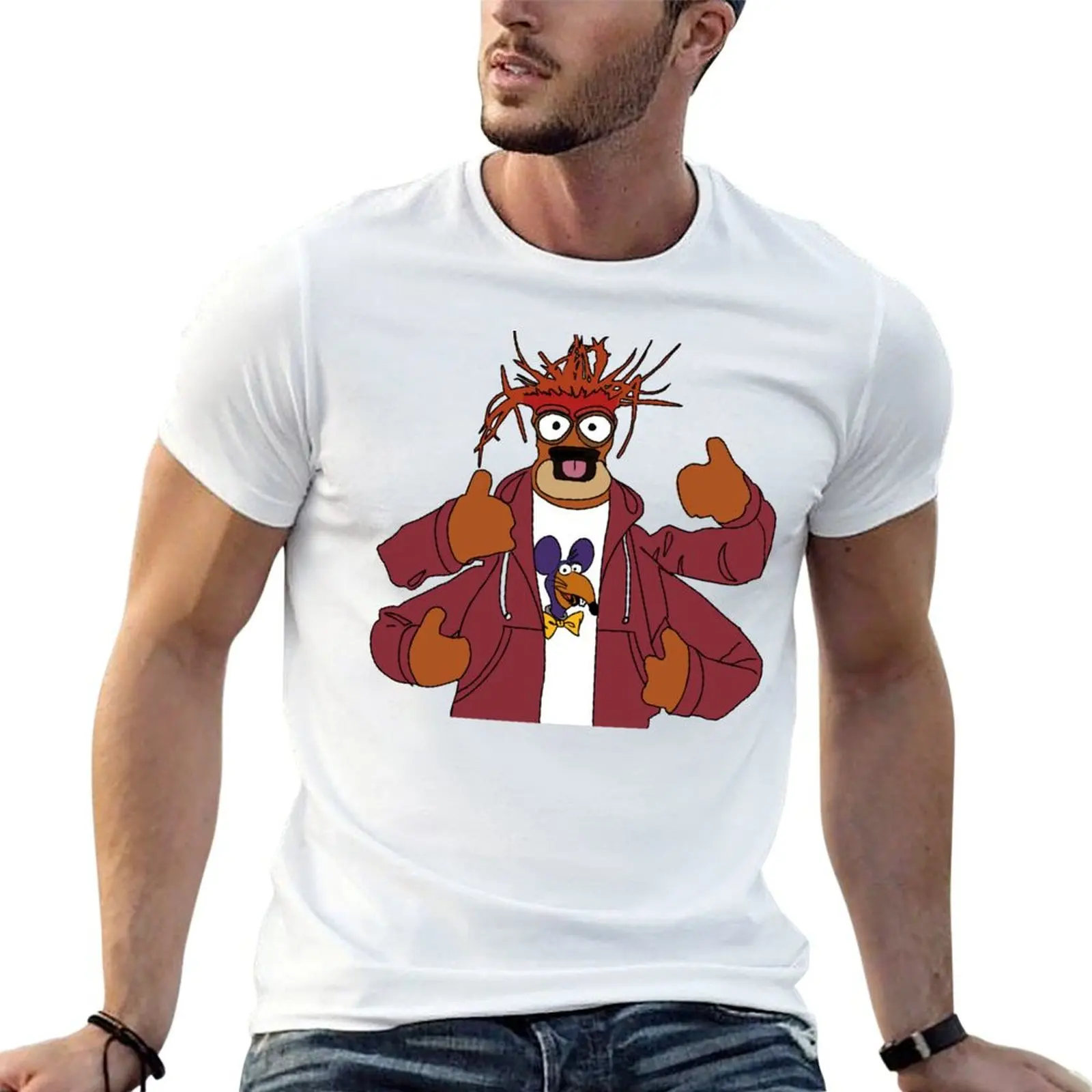 Pepe the King Prawn with Rizzo Shirt T-Shirt Anti-Fade Casual Tee Shirt
