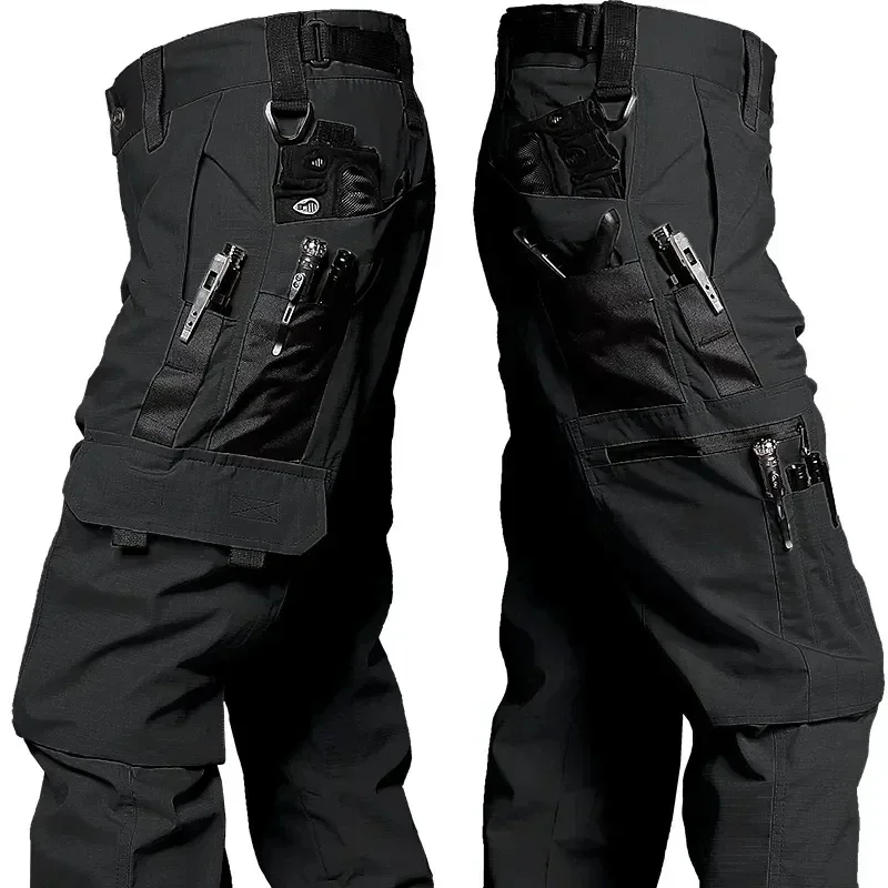 Tactical Work Pants Men Outdoor Cargo Trousers Multi-pocket Waterproof Field Combat Pant Autumn Spring Workwear Hiking Trousers