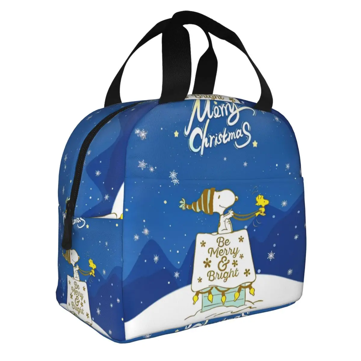 Cute Cartoon Snoopy Insulated Lunch Bags Thermal Bag Reusable High Capacity Lunch Box Tote Food Bag Office Travel