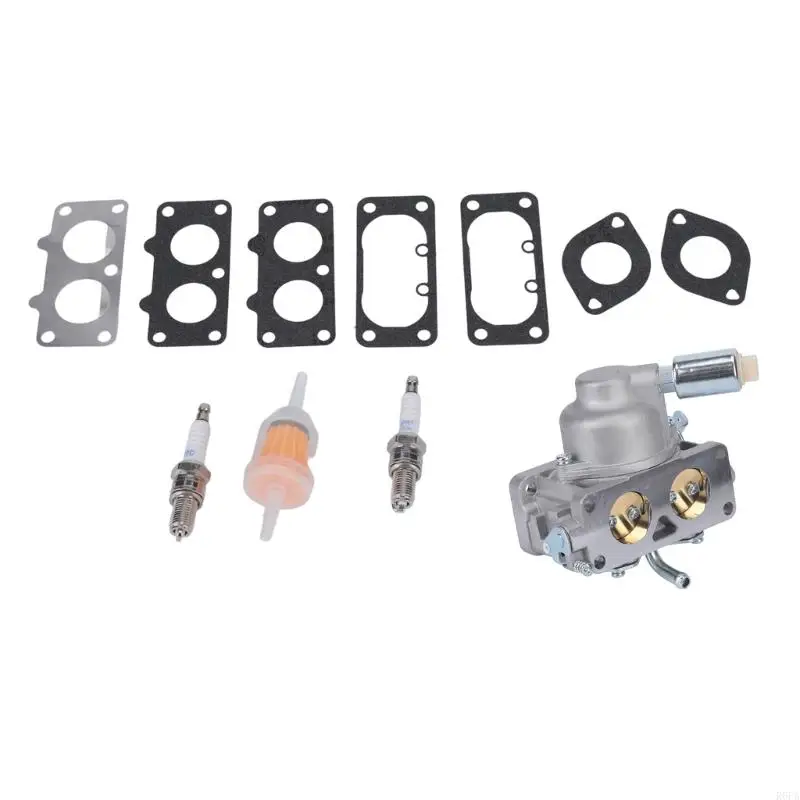 Carburetor Service Parts for 20-25HP Engine System Maintenance with 2-Bore Metal Assembly, 7 Gaskets, 2 Engine Pieces and Filter