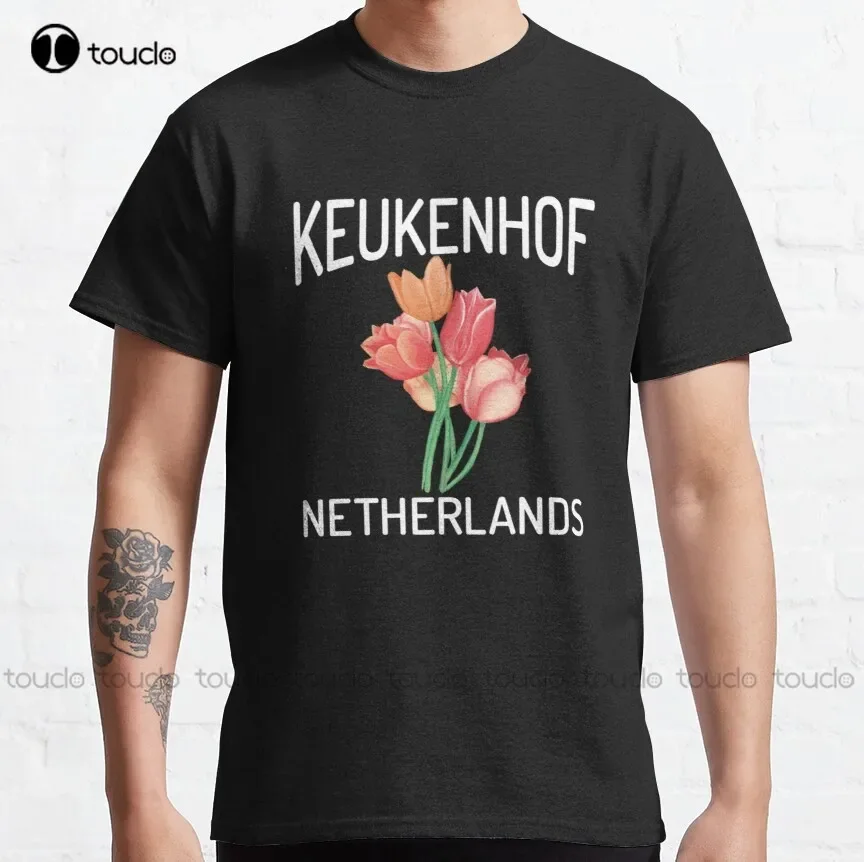 Keukenhof Netherlands Tulip Festival Classic T-Shirt Halloween Shirts For Women Cotton Outdoor Simple Vintag Casual Tee Shirts