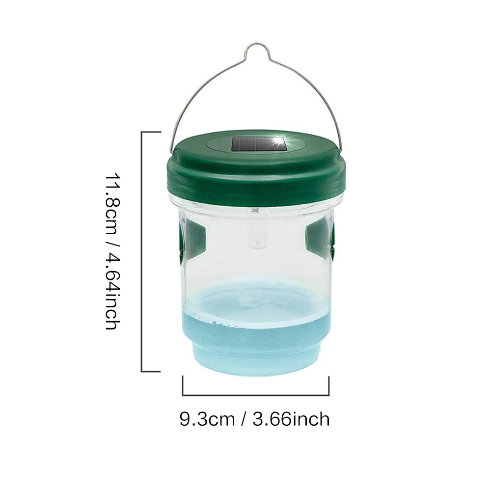 Solar Wasp Trap Waterproof Outdoor Hanging Trap Safe Non-Toxic Bee Hornet Traps Reusable Garden Fruit Fly Catcher