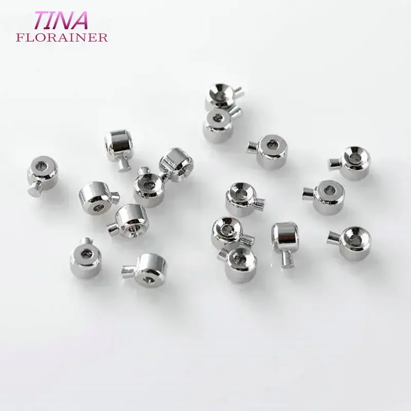 Wholesale Ball End Cap for Memory Wire,2.4x3MM 18K Gold Plated Brass Metal Crimp Beads End Beads Findings For Jewelry Making