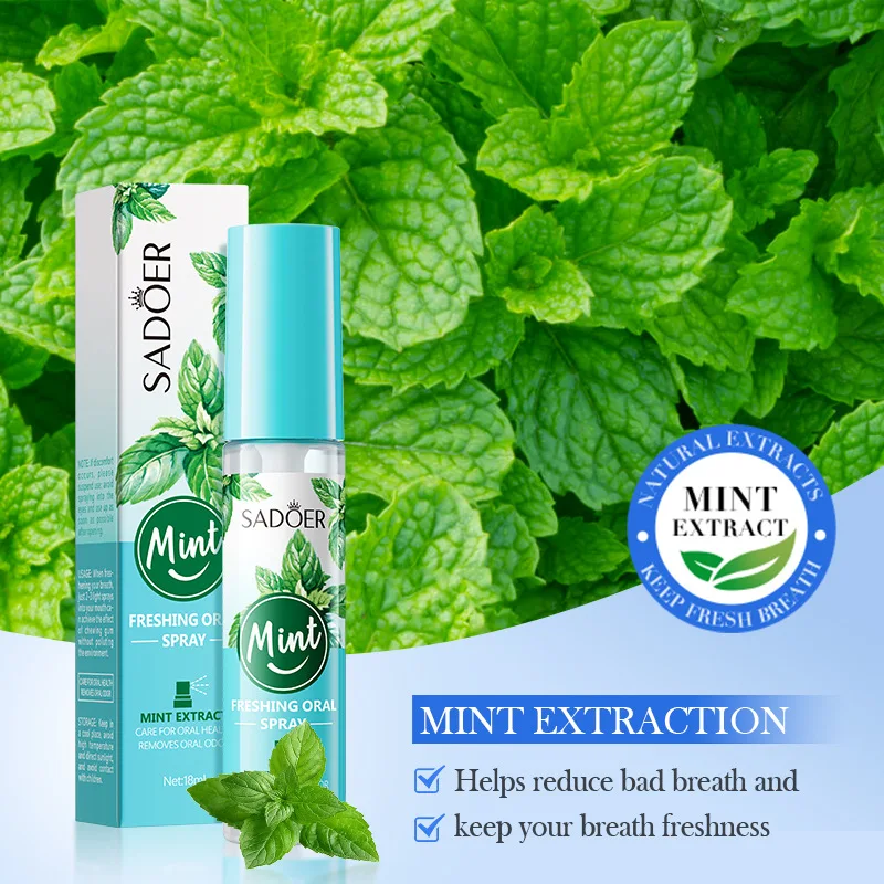 Mint Fresh Oral Fresh Spray 18ML Mouth Freshener Fresh Breath Oral Spray Fresh Breath and Eliminate Bad Breath Spray Persistent