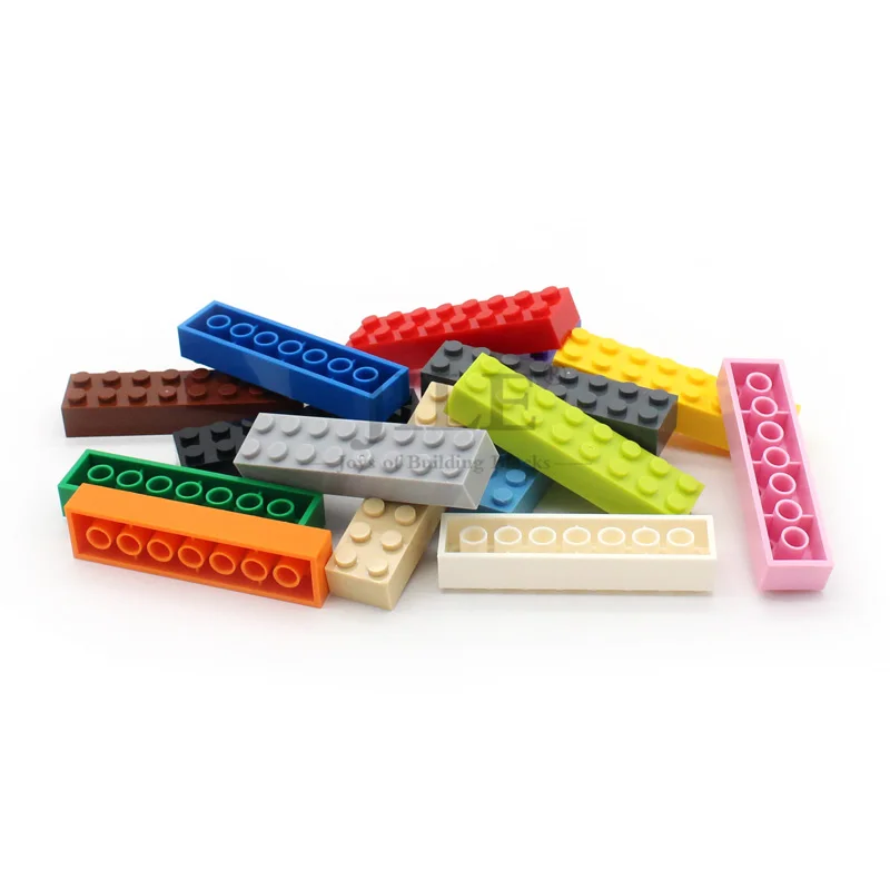 

40pcs Moc Building Block Thick Brick 2x8 3007 DIY Creative Enlighten Basics Classic Sets Compatible Assembles Particles Toys