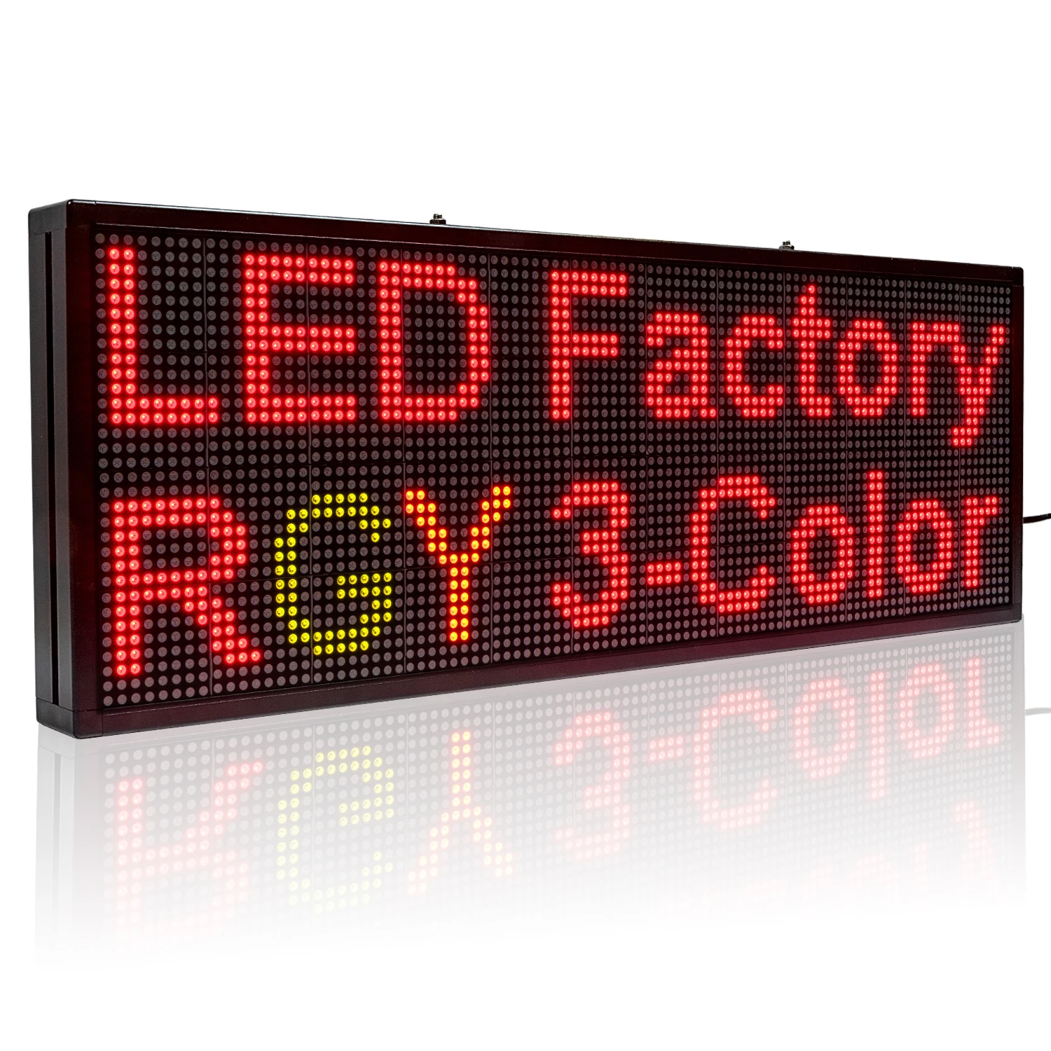 77CM 32*96 Pixels Indoor RGY 3-Color LED Display Board WIFI Programmable Scrolling Text Red Green Yellow LED Open Sign Billboard