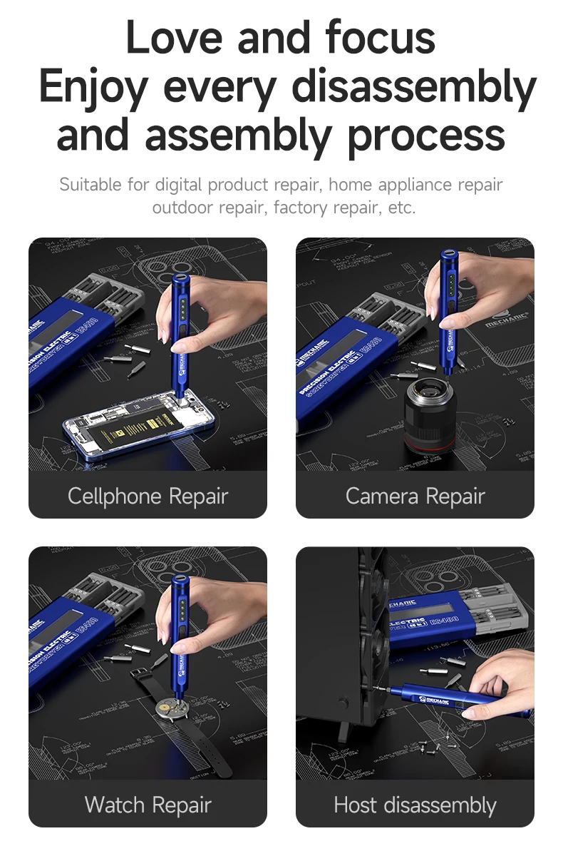 【MECHANIC】 48 in 1 ES480 Electric Multifunctional Precision Screwdriver Set For Mobile Phone Pc Camera Disassembly Repair tools