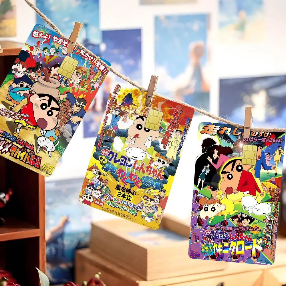 

Anime C-Crayon Shin-chan Credit Card Skin Stickers No Adhesive Residue Water Proof For VISA Credit Card Subway Access Card