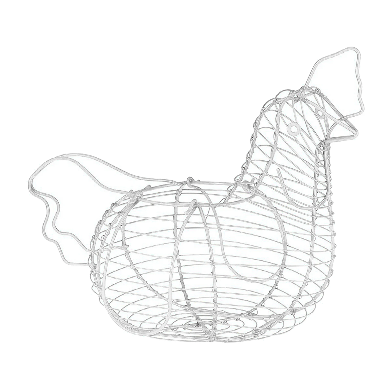 Creative Eggs Storage Basket, Chicken Shaped Egg Holder, Household Vegetables Container Organizer Rack Basket White