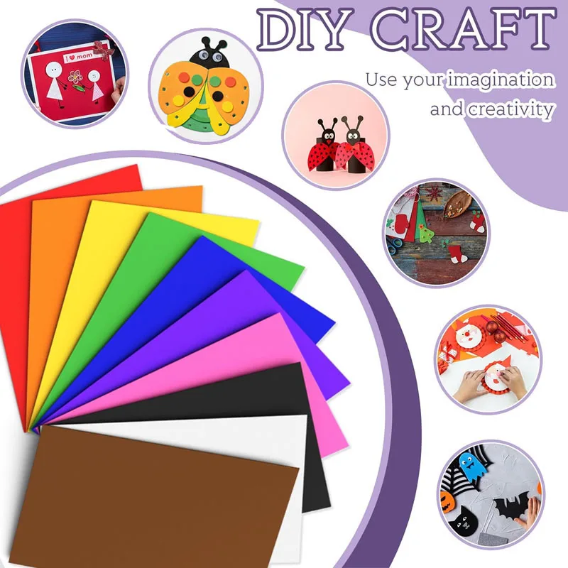 5-10pcs Foam Sheets Craft Eva Color Foam Paper Set for Crafts Project Preschoolers Scrapbooking DIY Handcraft EVA Foam Sheets