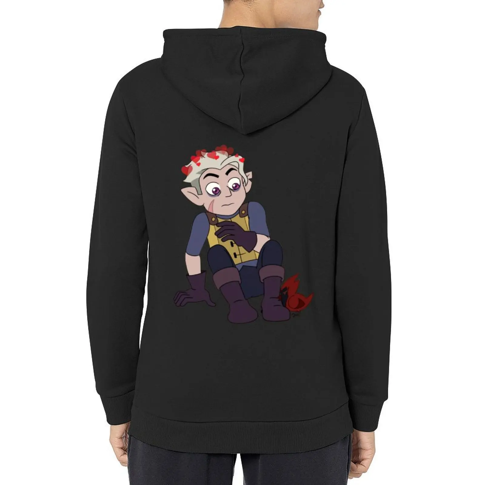 

hunter, the golden guard owl house with red heart crown Hoodie autumn clothes mens clothes men hoodie