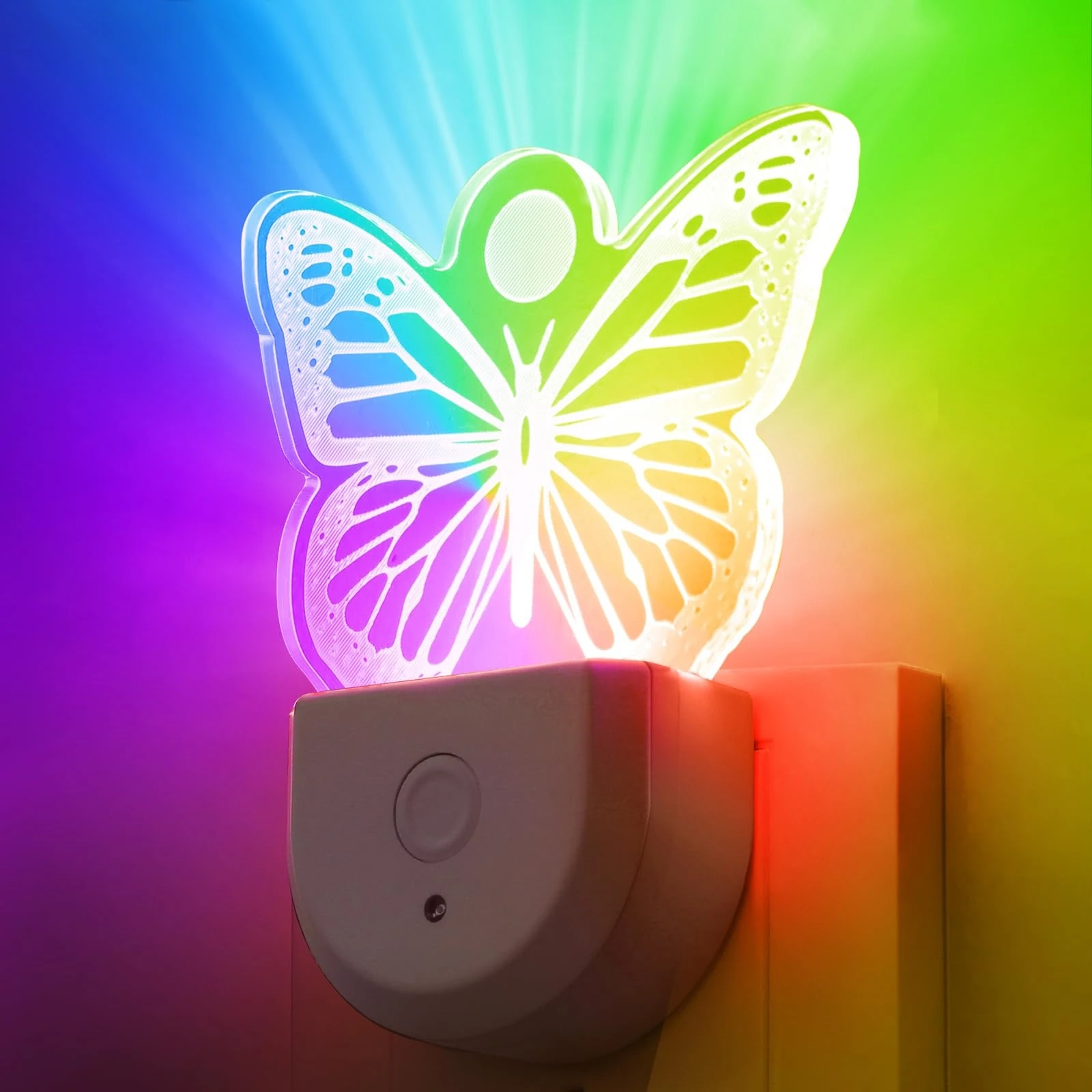 

LED Plug-in Night Light for Kids, Cute Color Changing LED Night Light with Dusk to Dawn, Christmas, Birthday Gift Nightlight