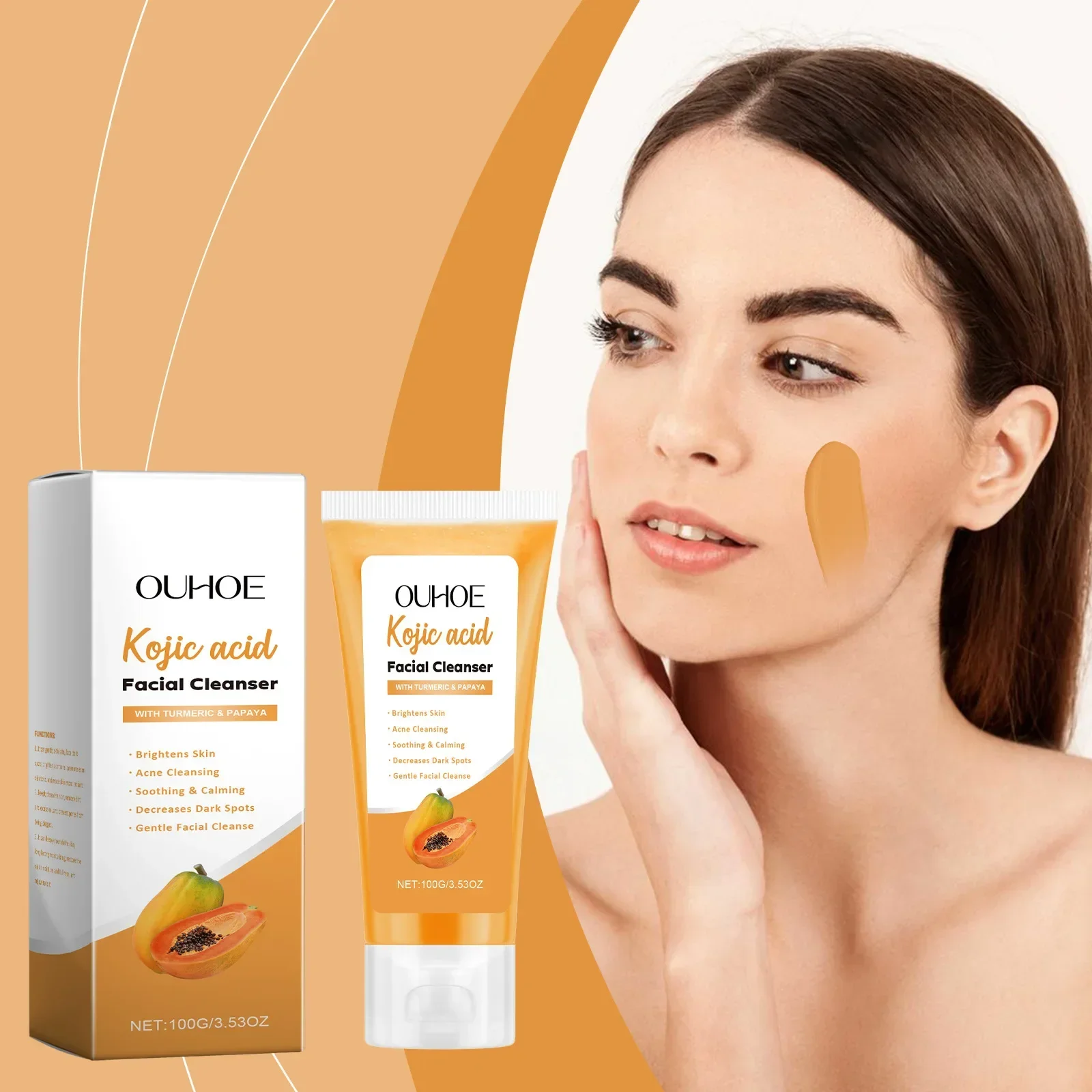 Papaya Facial Cleanser Cleans Facial Pores Balances Oil Moisturizes and Nourishes The Skin Powerfully Removes Dirt and Grease