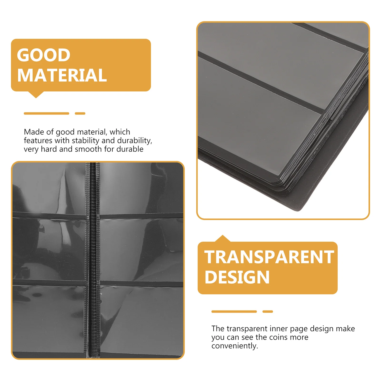 

Classic Coin Album Storage Book Coin Holder Collector Display Transparent Pages Organize Protect Coins