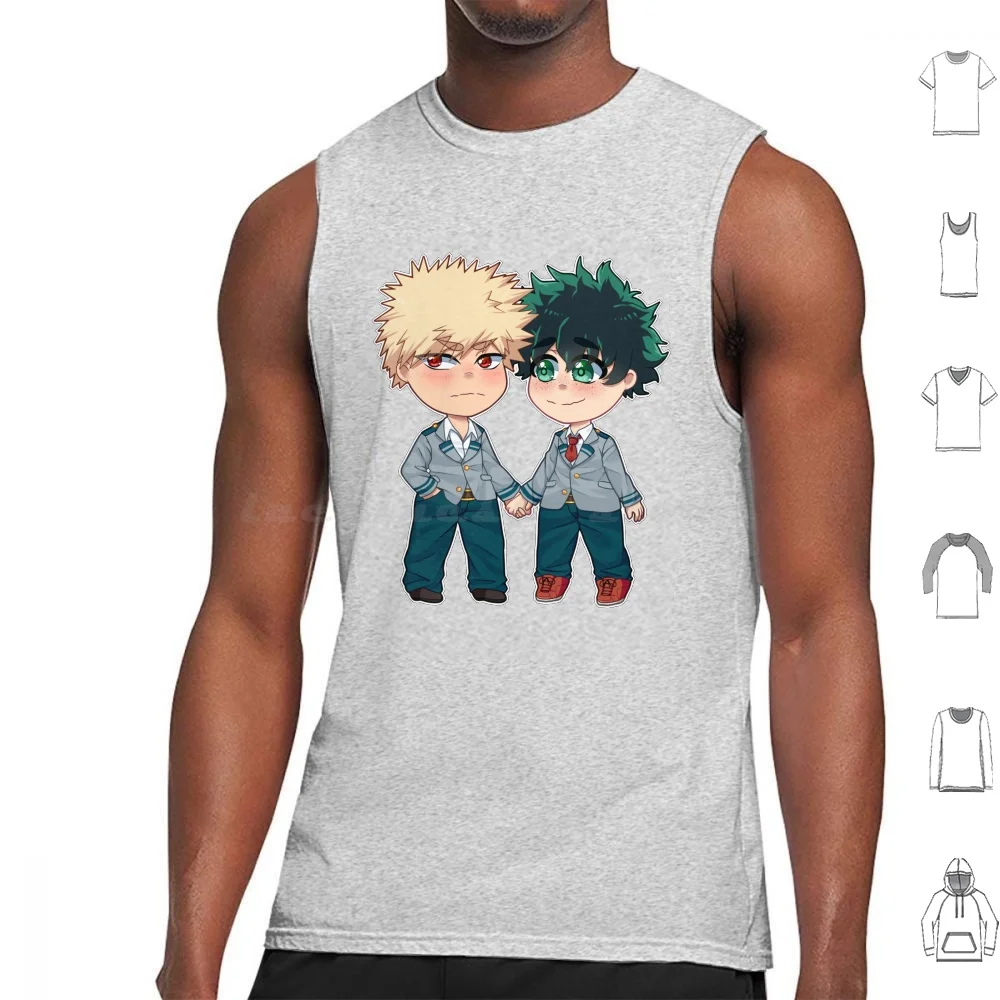 Bakudeku-Holding Hands Tank Tops Vest Sleeveless Bakudeku Katsudeku Bakugou Katsuki Midoriya Izuku Boku No Hero Academia Bnha