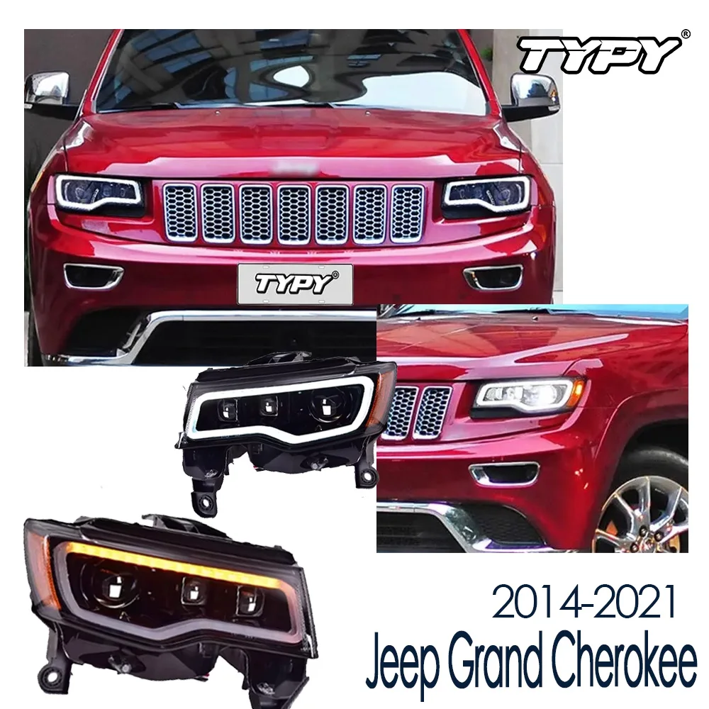 

Car Headlights For Jeep Grand Cherokee 2014-2021 LED Car Lamps Daytime Running Lights Dynamic Turn Signals Car Accessories