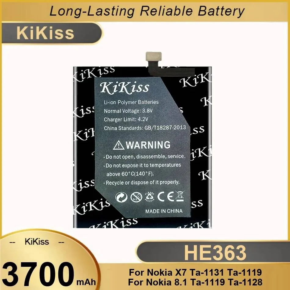 Batteria per telefono cellulare HE363 Ricarica rapida sicura per Nokia 8.1 X7 TA-1131 TA-1119 TA-1128 3700Mah