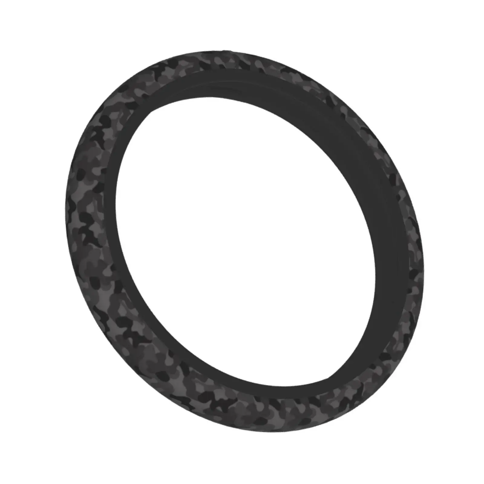 Grey Camouflage Pattern Steering Wheel Cover Funny Anti-Slip Car Accessories for Men Women Universal 15 Inch Fit Most Vehicles - view 2