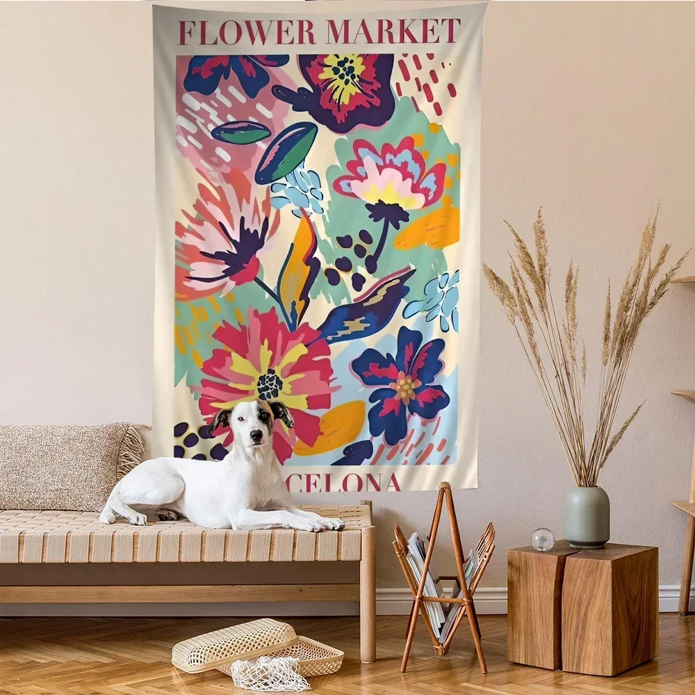 Matisse Abstract Art Flower Anime Tapestry Hanging Tarot Hippie Wall Rugs Dorm Wall Hanging Sheets