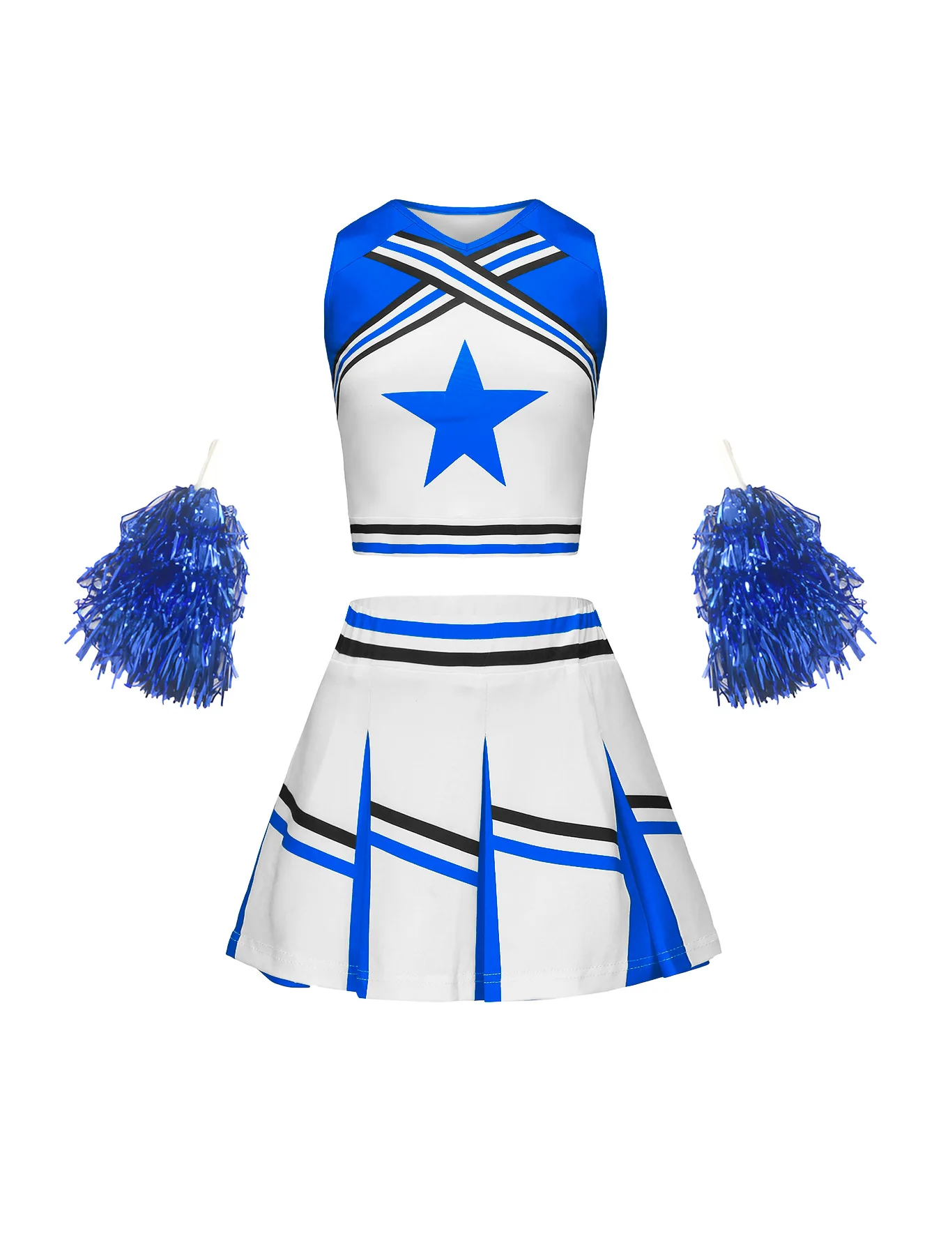 Costume da cheerleader donna ragazze concorso Cheerleaders rossi uniforme della squadra scolastica vestito di classe per costumi da ballo per bambini