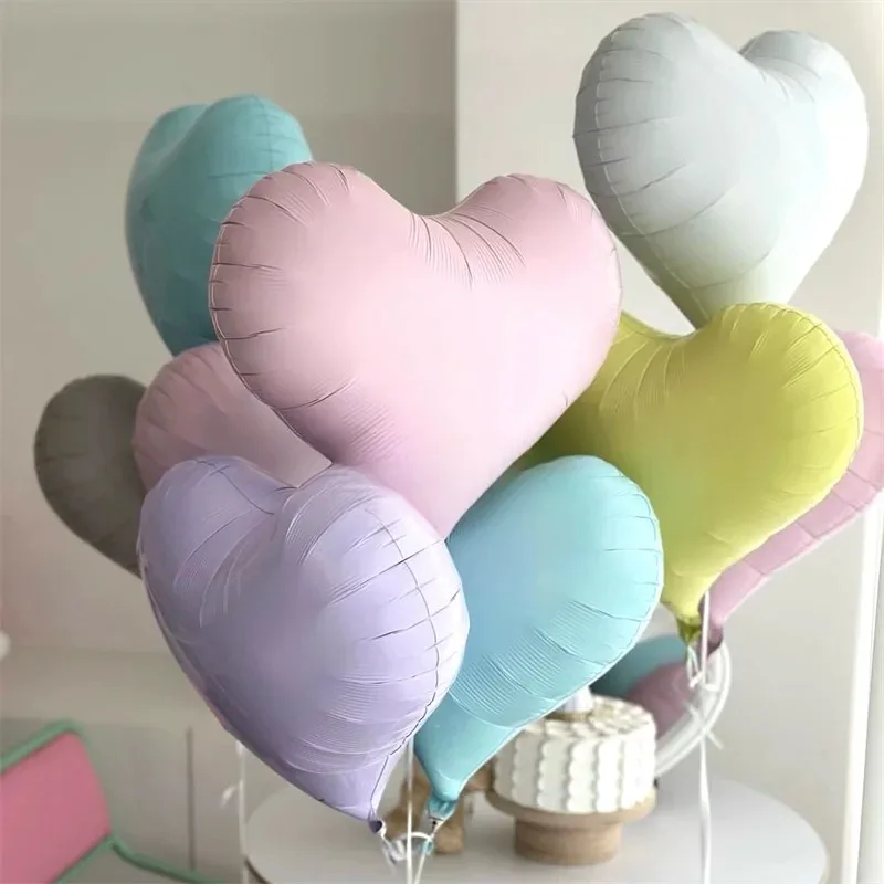 5 Stück 20 Zoll Herzballons, Happy Birthday Valentinstag Aluminiumfolienballons, Globos für Hochzeits- und Geburtstagsfeier-Dekorationen