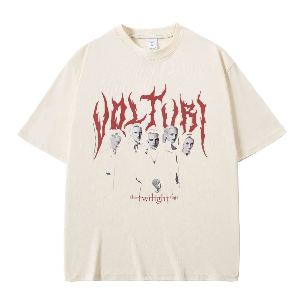 Movie Twilight Saga Heavy Metal Graphic T-shirt Vampire Robert Pattinson Edward T-shirts Men Women Gothic Cotton Vintage T Shirt