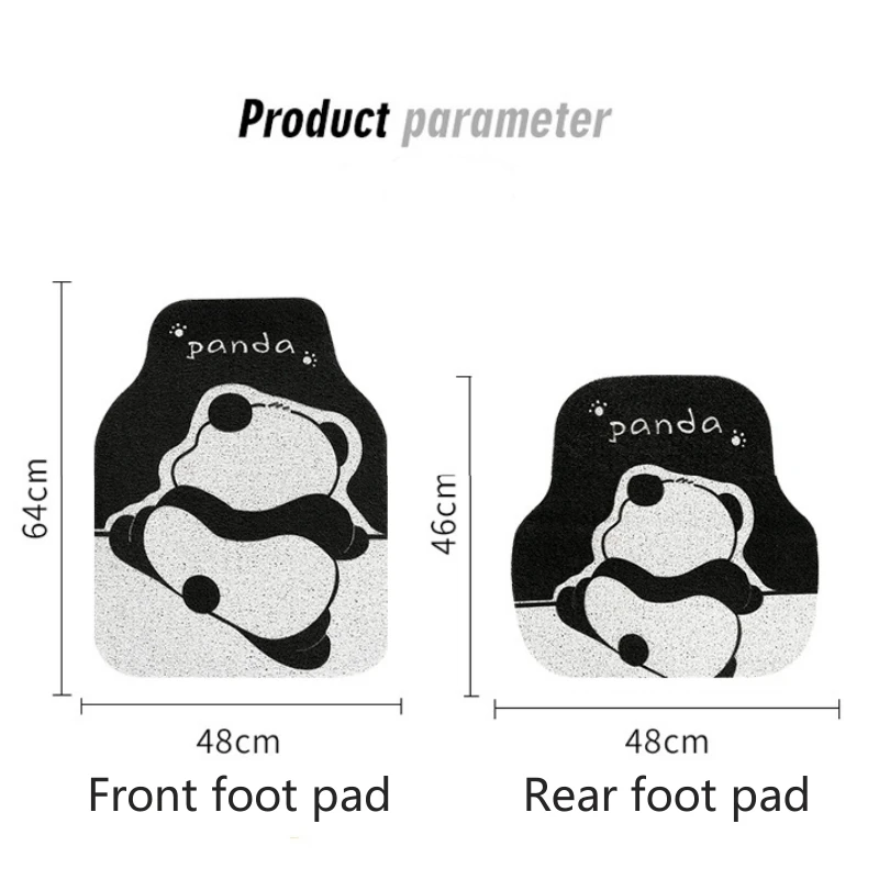 Dywaniki samochodowe uniwersalne pasują do nadruk z pandą dywaników samochodowych antypoślizgowe wodoodporne odporne na kurz dywaniki dywanowe z