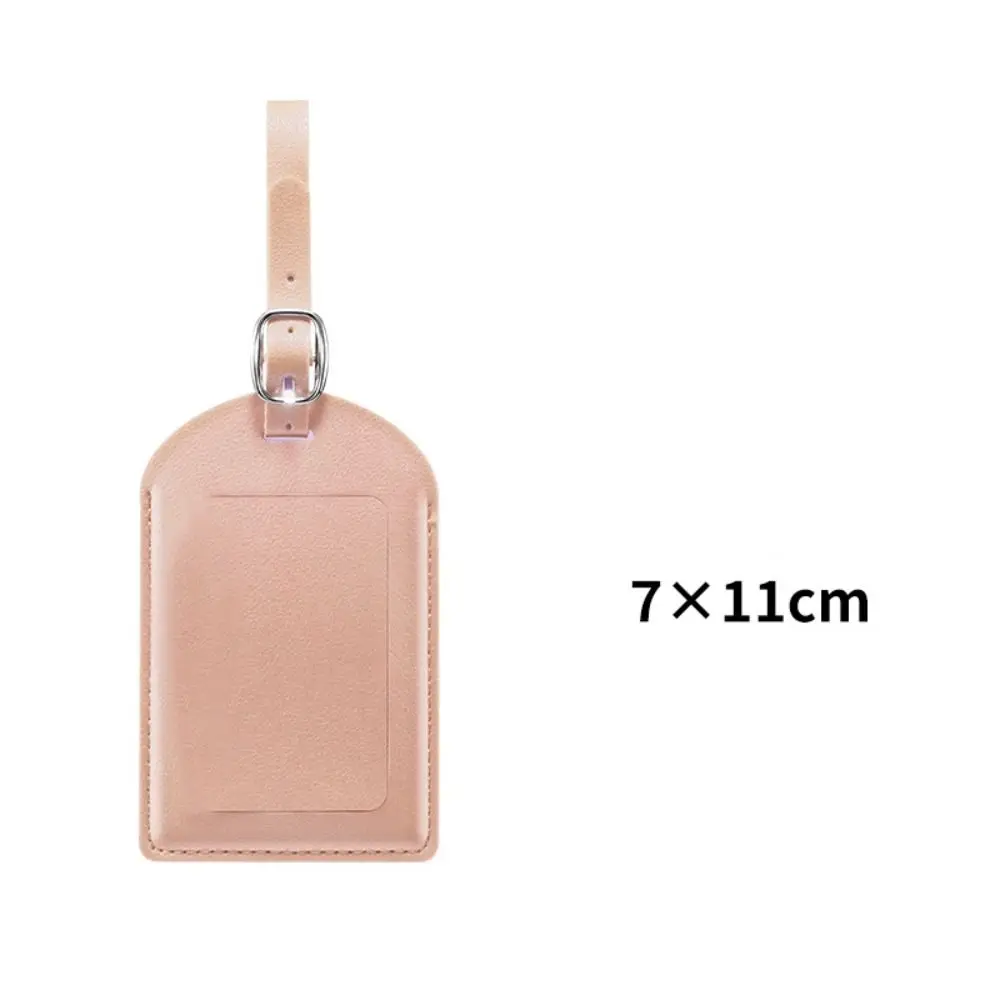 New PU Leather Luggage Tags Anti Loss Creative Baggage Boarding Bag Tag Durable Suitcase Address Label Men