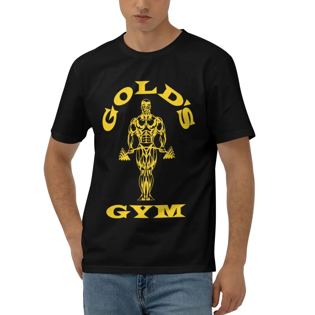 Casual Golds Gym Herren T-Shirts Mode Kurzarm Rundhals T-Shirts Kurzarm T-Shirt