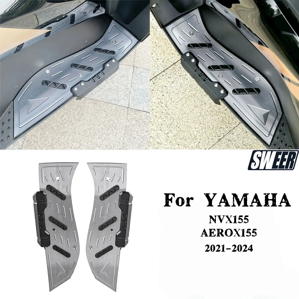

For YAMAHA AEROSPORTS X 2023 AEROX155/NVX155 2021-2023 Motorcycle Foot Pedals Pegs Pad Footrests Footpad Footboard Accessories