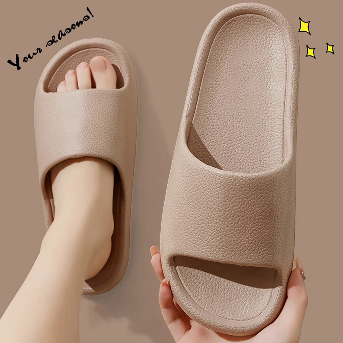 Women's Solid Color Casual Simple Slipper, EVA Material, Comfortable Indoor/Outdoor Dual-use, Anti-Slip Design.