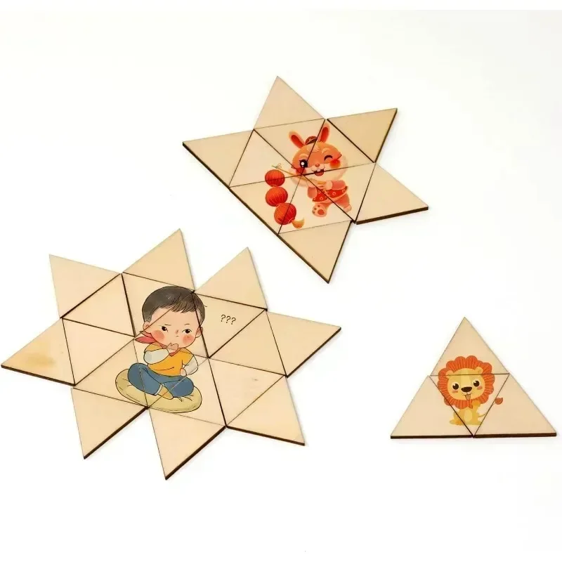 50PCS Triangle Unfinished Blank Wood Pieces for DIY Crafts, Home Decoration, Board Games Wood Slices Chips Embellishments