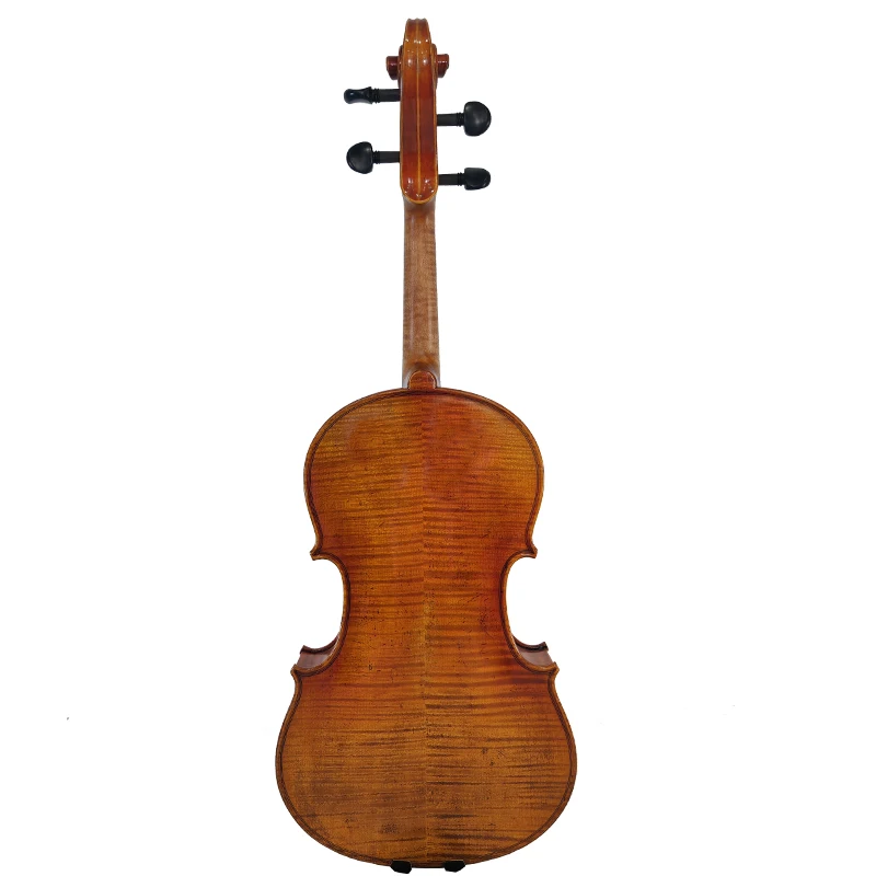 Handcrafted 4/4 Acoustic Violin Old Antique Style Spruce Faced Maple Back/Side Material