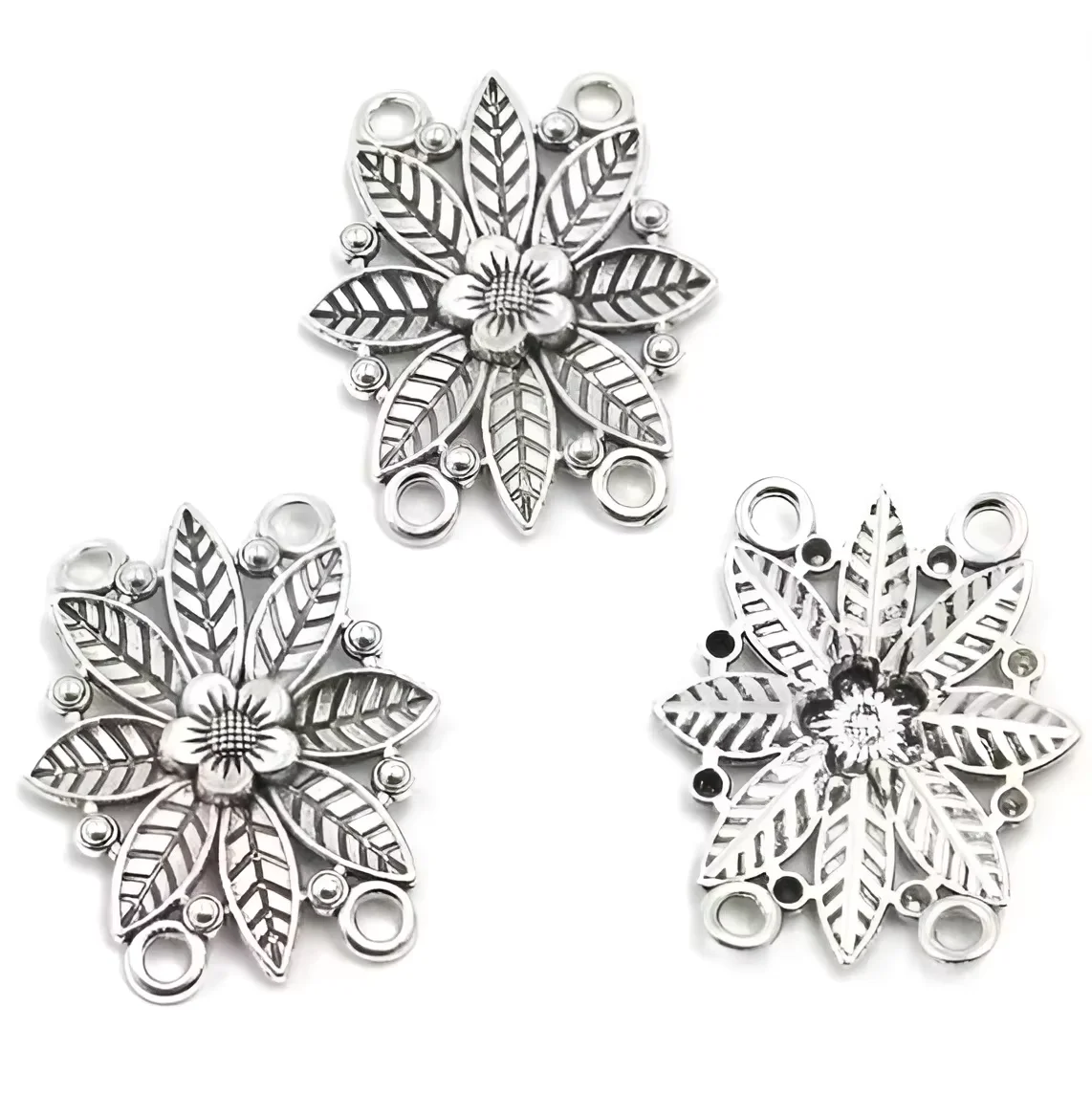 

5pcs 28*35 mm tibetan silver color 4holes connector for jewelry handmade Zinc alloy metal T2571
