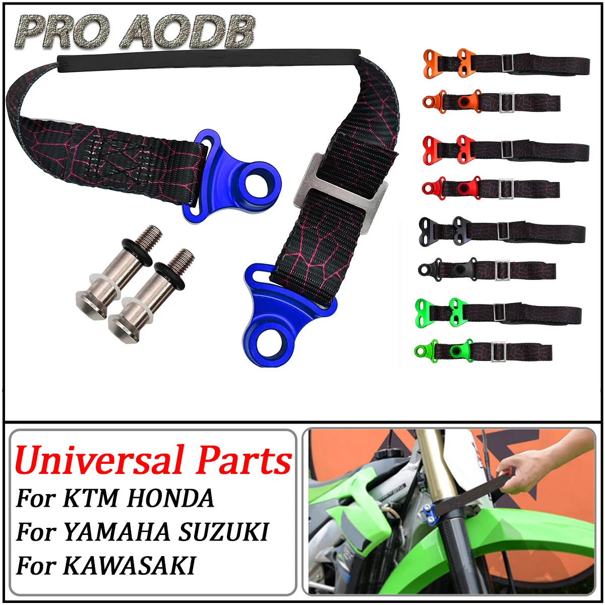 

Motocycle CNC Front Rear Rescue Pull Strap Sling Belt For KTM Honda Kawasaki Yamaha YZ250X YZ450X YZ250F YZ450F 125-500Suzuki