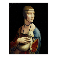 Lady With an Ermine-Leonardo Da Vinci, masterpiece classic art print, home office decoration poster