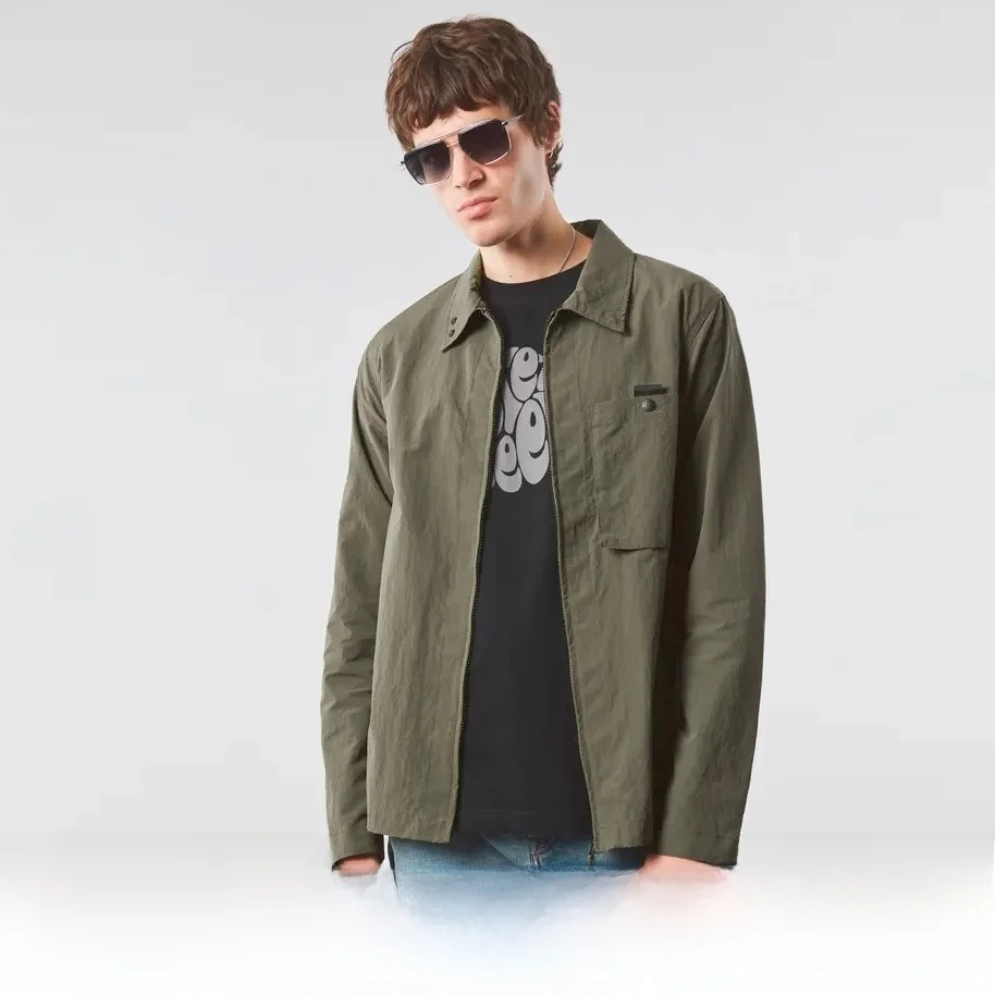 

Лондон Модный Ц! Водонепроницаемый, износостойкий, устойчивый к разрыву нейлоновый весенний мужской воротник на молнии Jaet, ощущение морщин