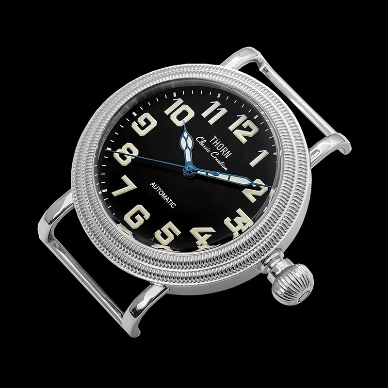 ثورن T013 ساعة كلاسيكية ST1700 حركة الياقوت فقاعة الزجاج ساعة فاخرة 5Bar مقاوم للماء حزام من الجلد مضيئة ساعة رجالي #5