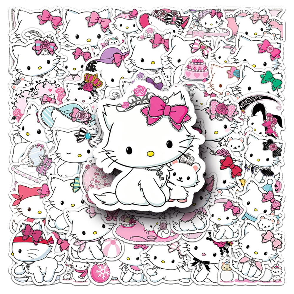 

10/30/50pcs Kawaii Sanrio Charmmy Kitty Stickers Cute Cartoon Cat Decals DIY Phone Notebook Suitcase Graffiti Sticker Girls Toys