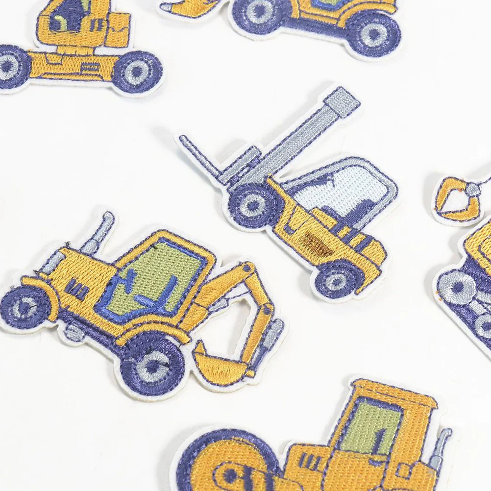 Patch Patches Applique Car Clothing Sewing Jeans Truck Clothes Engineering Vehicle Repair Embroidered Kids Embroidery Iron Sew