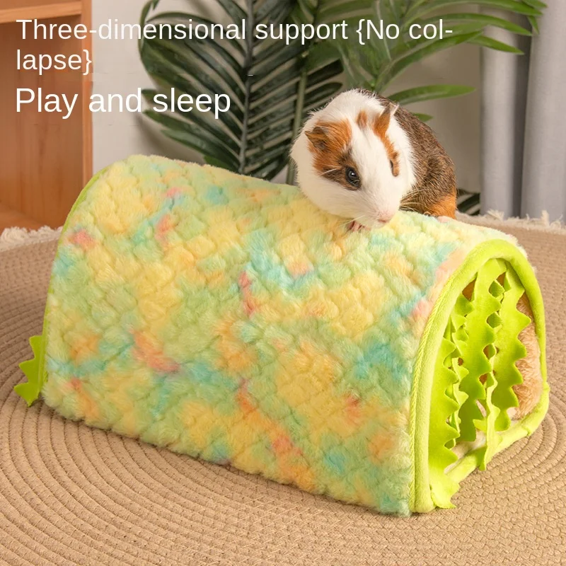 

Hamster Tunnel Dutch Pig Hiding House Hamster Nest Rabbit Summer Cooling Channel Pet Tunnel Toy Mouse Nest Small House ﻿