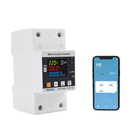 63A Tuya WiFi Smart Leakage Overvoltage Protector Relay Circuit Breaker Timer Energy Power KWh Meter Smart Life