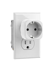 2pcs Travel Adapter USA Adapter Europe Germany Plug, EU to US Travel Plug Power Converter Wall Socket for Canada Japan Thailand