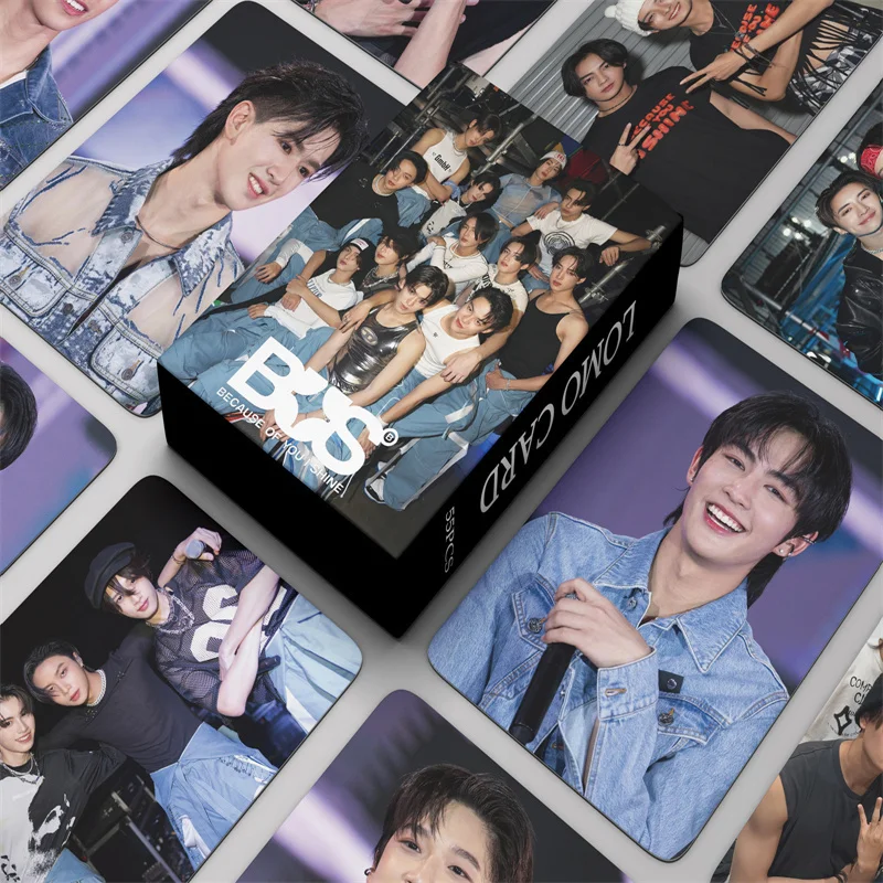 55pcs BUS Concert LOMO Card Album Because Of You, I Shine Postcard Heart Khunpol Jungt Marckris Greeting Card Photo Card