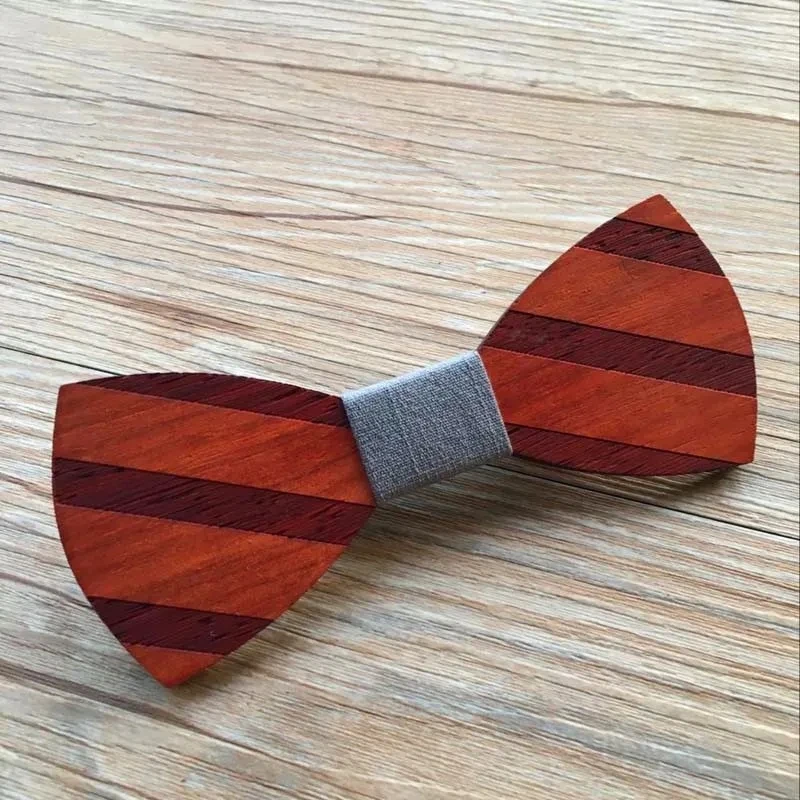 Fashion Original Wooden Bow Tiet Gentleman Groom Bow Ties Handmade Butterfly Wedding Party Bow Ties Butterfly Wooden Tie For Man