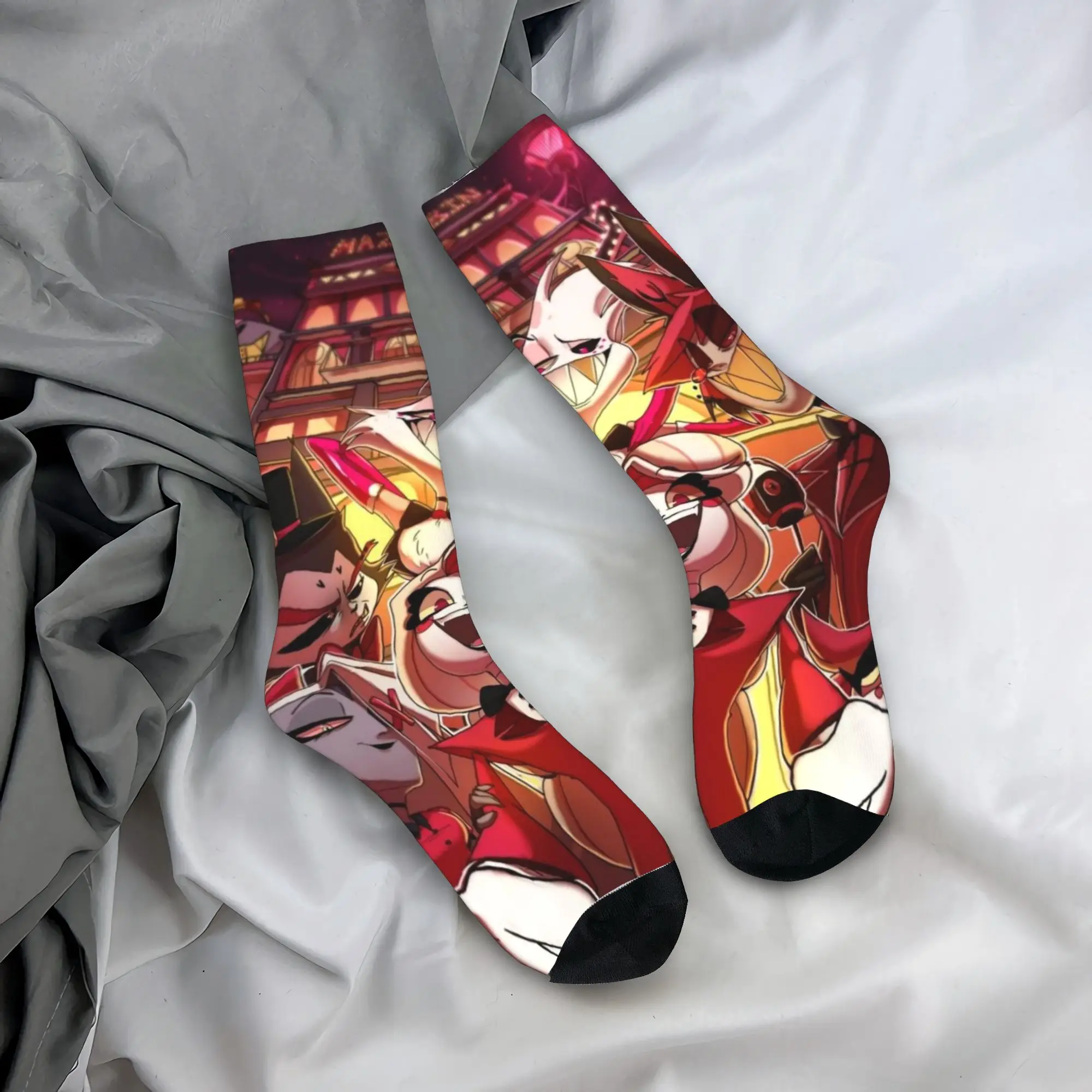 Носки унисекс Alastor Vox Hazbines Hoteles Merch, впитывающие пот носки, милые для повседневной носки